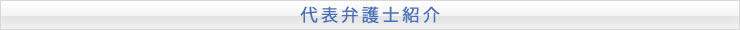 代表弁護士の紹介